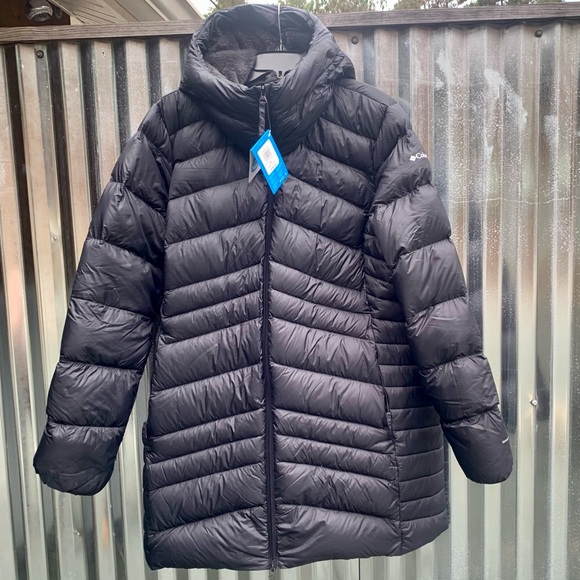 NWT Columbia Women’s Autumn Park Down Mid Jacket w Hood Black Sz 2X Omni-Heat - Picture 6 of 16